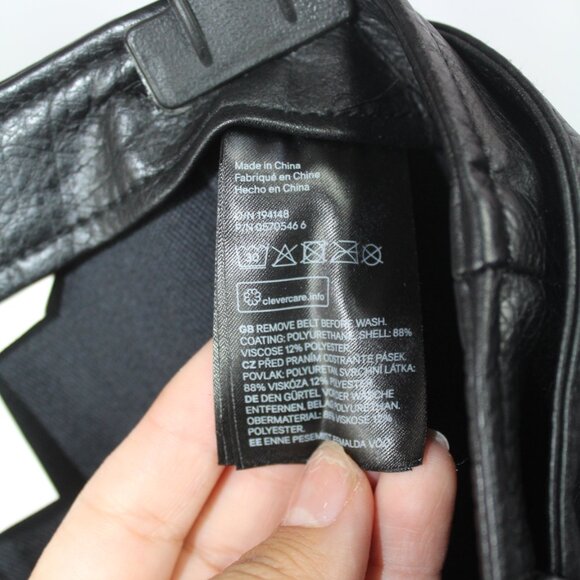 Women's HM Black Pencil Pleather Skirt Size 4 - Picture 14 of 14